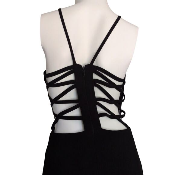 Morgan Co Halter Evening Gown 6 Corset Back Bead Elegant Y2K Occasion Glam Event - Picture 6 of 8